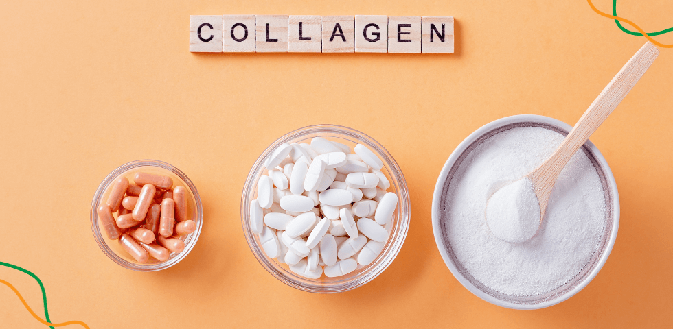 Kolagen među prahom, kapsulama i tabletama s kolagenom.
