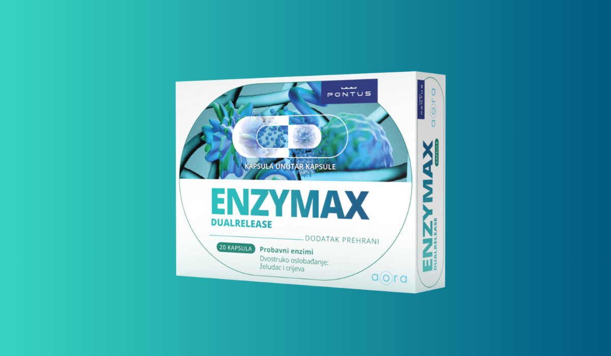 Enzymax Dualrelease probavni enzimi kapsule