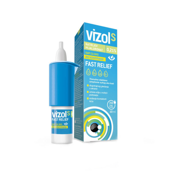 Vizol S Fast Relief 0,21% kapi za oči 10 ml