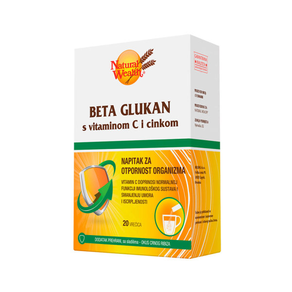 Natural Wealth Beta glukan s vitaminom C i cinkom 20 vrećica