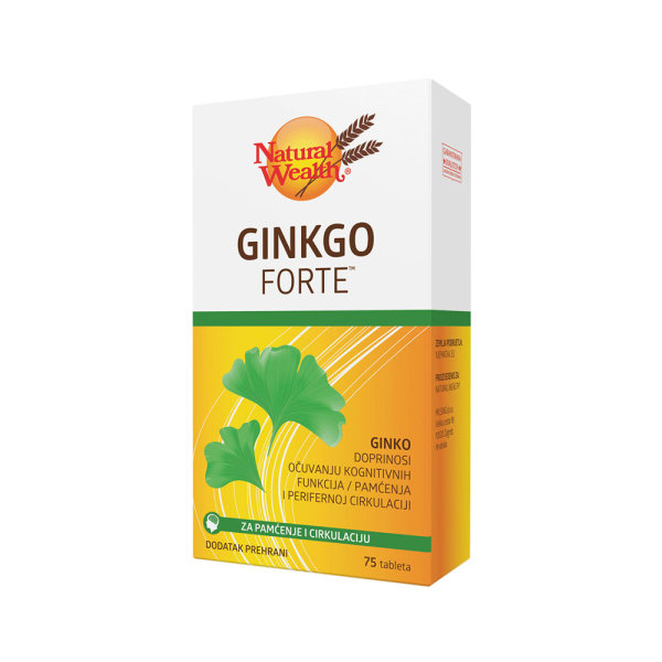 Natural Wealth Ginkgo forte za pamćenje i cirkulaciju 75 tableta