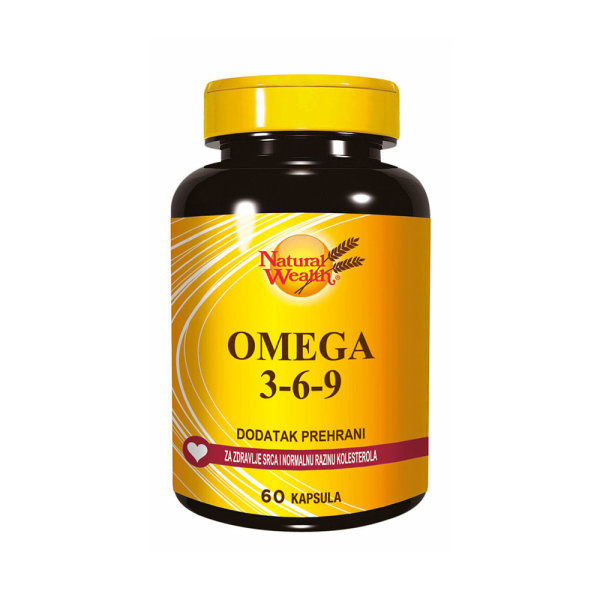 Natural Wealth Omega 3-6-9 za zdravlje srca 60 kapsula
