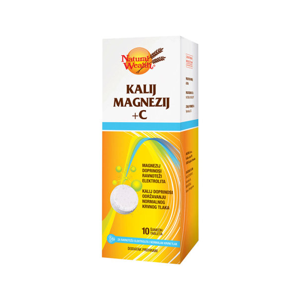 Natural Wealth Kalij magnezij + vitamin C 10 šumećih tableta