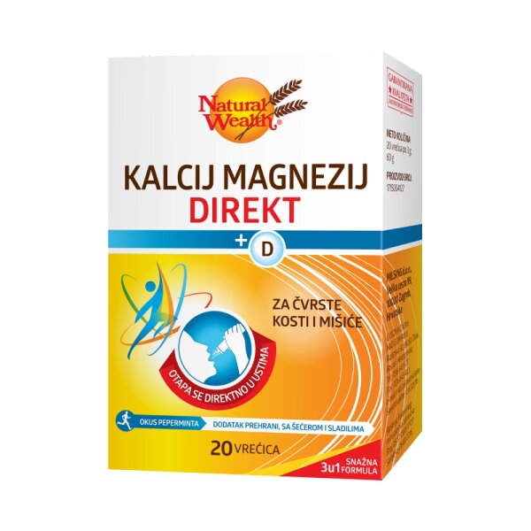 Natural Wealth Kalcij magnezij direkt + vitamin D 20 vrećica