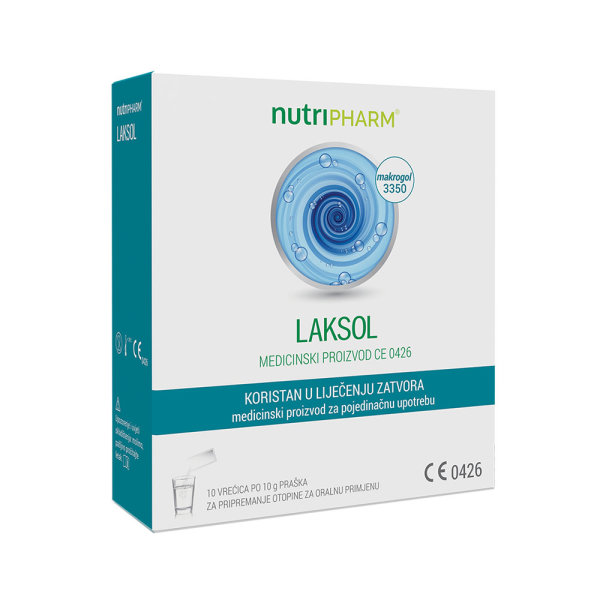 NutriPharm Laksol za kroničnu konstipaciju i povremenih crijevnih tegoba 10 vrećica