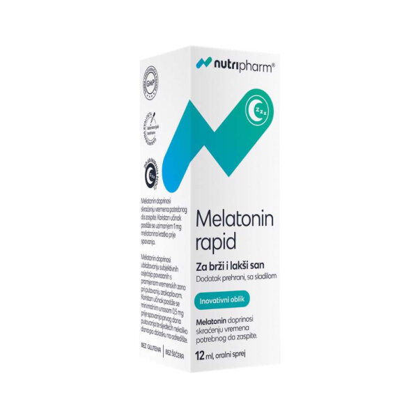 NutriPharm Melatonin Rapid sprej za oralnu primjenu 12 ml