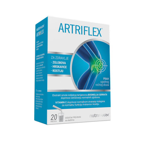 NutriPharm Artriflex za zdravlje zglobova, hrskavice i kostiju 20 vrećica