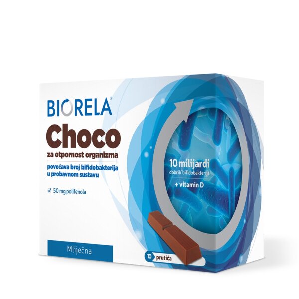 Biorela Choco mliječna čokolada 10 prutića