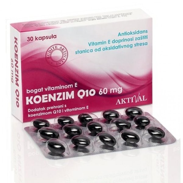 Aktival Koenzim Q10 60 mg s vitaminom E 30 kapsula