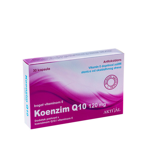 Aktival Koenzim Q10 120 mg s vitaminom E 30 kapsula