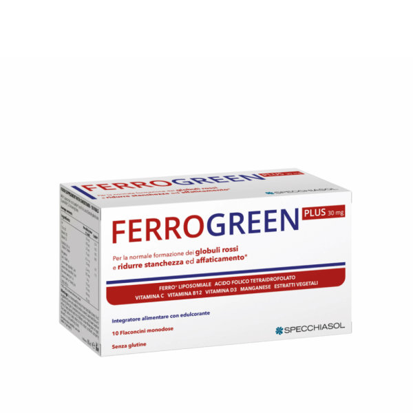 Specchiasol Ferrogreen za nadopunu željeza 10 bočica