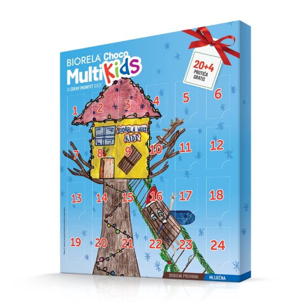 Biorela Choco multi kids Adventski kalendar 24 prutića