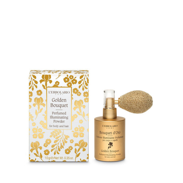 L'Erbolario Bouquet d'Oro svjetlucavi mirisni prah za tijelo i kosu 100 ml