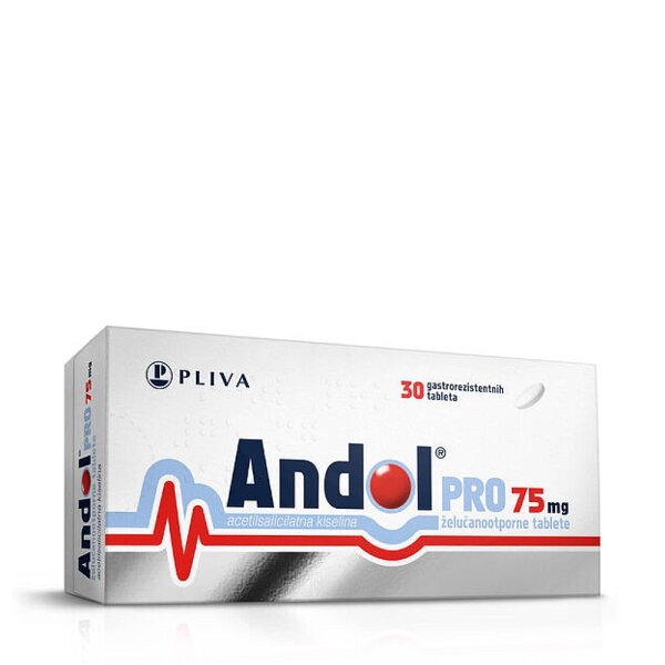 Andol PRO 75 mg 30 želučanootpornih tableta