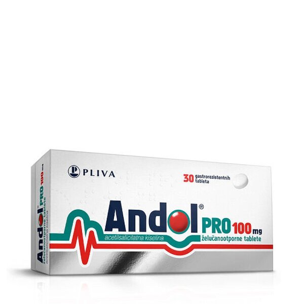 Andol PRO 100 mg 30 želučanootpornih tableta