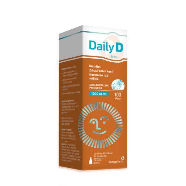 Hamapharm Daily D3 1000 IU sprej 20 ml