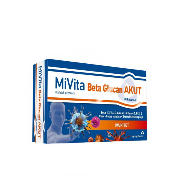Hamapharm MiVita Beta glucan akut 20 kapsula