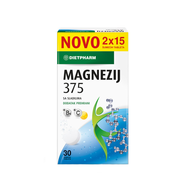 Dietpharm Magnezij 375 2x15 šumećih tableta