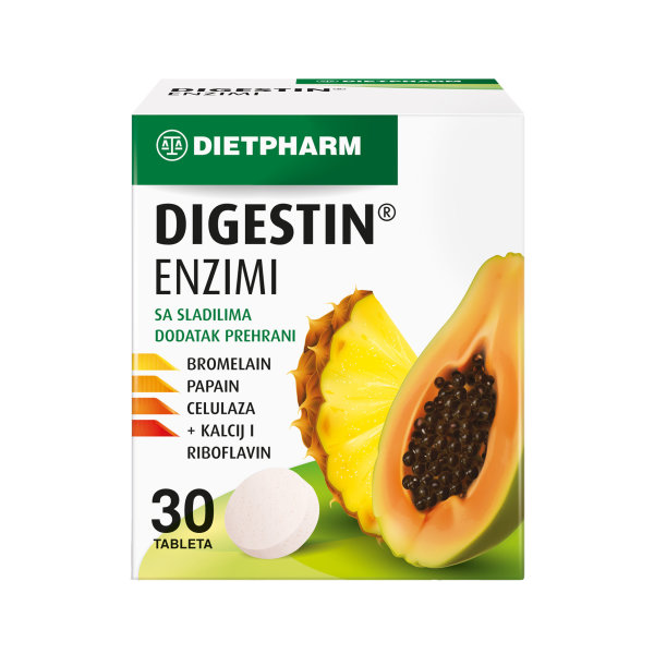Dietpharm Digestin za probavne tegobe 30 tableta za žvakanje