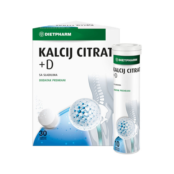 Dietpharm Kalcij citrat+D 30 šumećih tableta