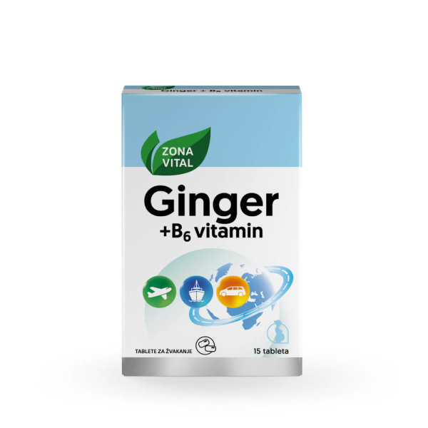 Zona Vital Ginger + B6 vitamin 15 tableta za žvakanje