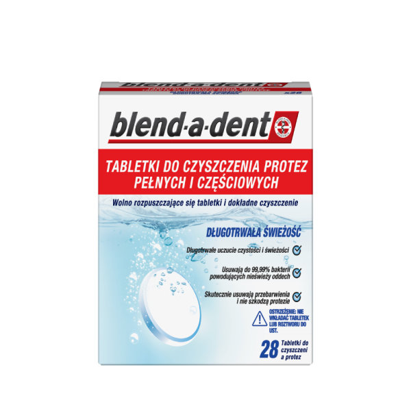 Blend-a-dent Long lasting freshness tablete za čišćenje zubne proteze 28 komada