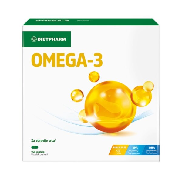 Dietpharm omega 3 za zdravlje srca 150 kapsula