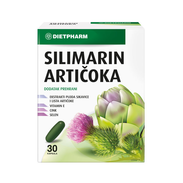 Dietpharm Silimarin artičoka za zdravlje jetre 30 kapsula