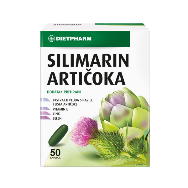Dietpharm Silimarin artičoka za zdravlje jetre 50 kapsula