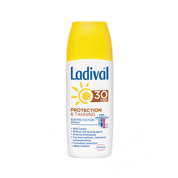 Ladival Protection & tanning SPF30 sprej za zaštitu od sunca i za preplanuli ten 150 ml