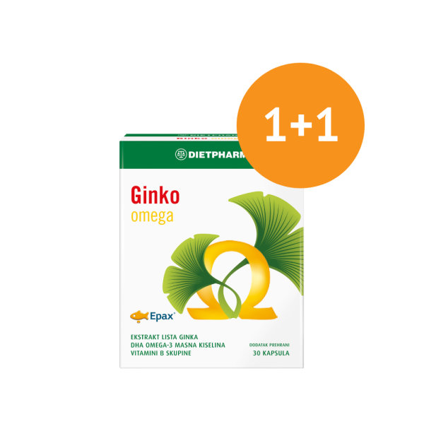 Dietpharm Ginko omega za cirkulaciju i pamćenje 30 kapsula 1+1 gratis