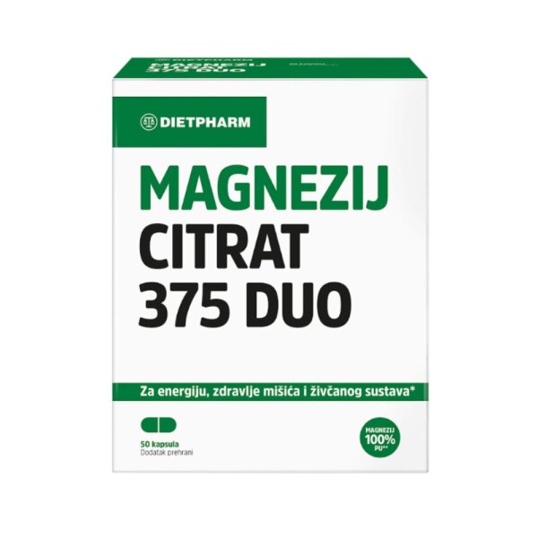 Dietpharm Magnezij citrat 375 duo 50 kapsula
