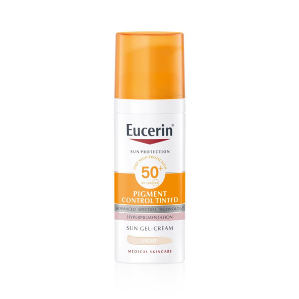 Eucerin Pigment Control tinted gel-krema za zaštitu kože lica od sunca SPF 50+ svijetla nijansa 50 ml