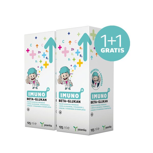 Yasenka Imuno beta glukan junior tekući dodatak prehrani 125 ml 1+1 gratis
