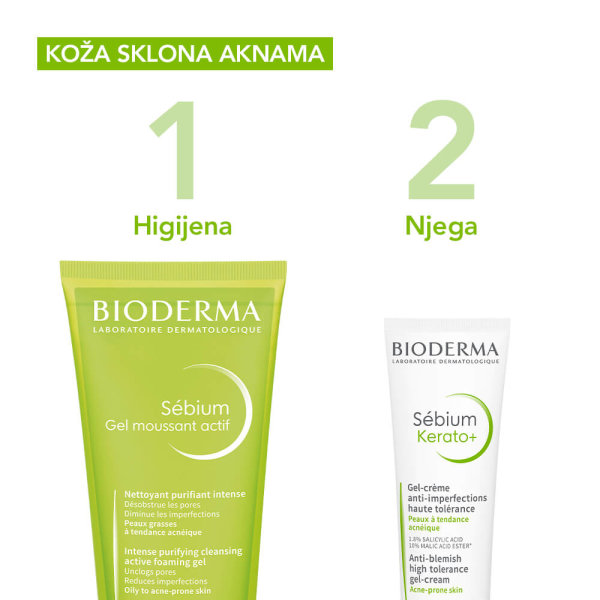 Bioderma Sébium Kerato+ Gel-krema visoke tolerancije protiv nepravilnosti za kožu sklonu aknama 30 ml