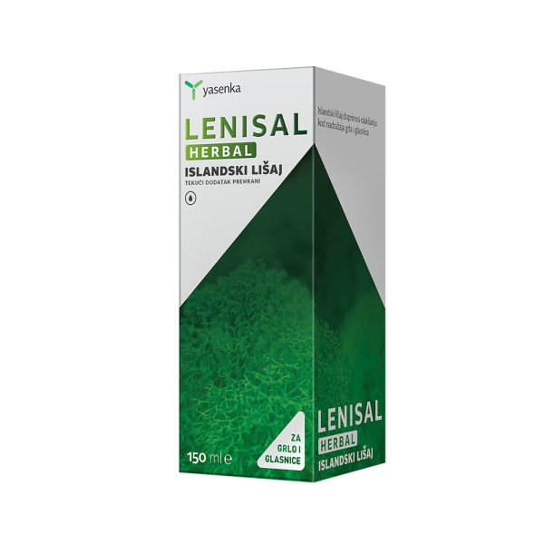 Yasenka Lenisal herbal islandski lišaj sirup za nadraženo grlo i kašalj 150 ml