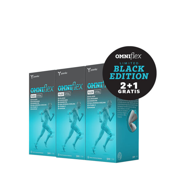 Yasenka Omniflex flex vital tekući dodatak prehrani za kosti i zglobove 500 ml 2+1 gratis