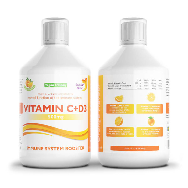 Swedish Nutra Vitamin C + D3 500 ml