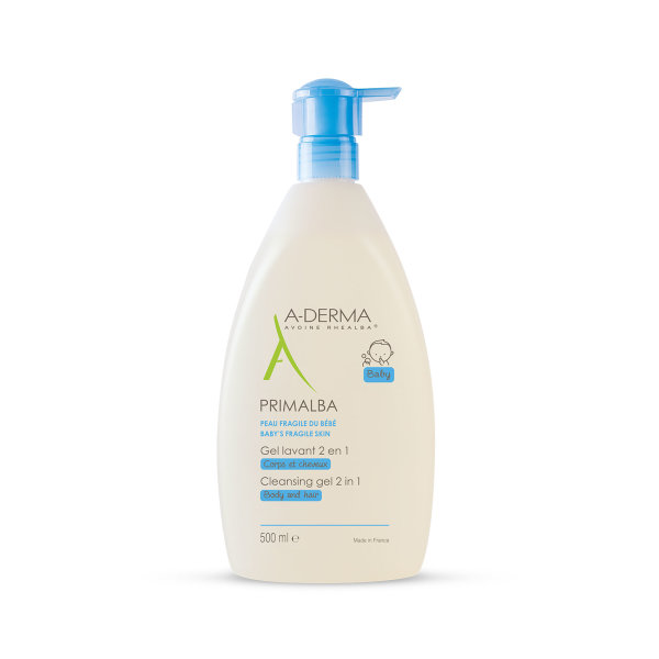 A-Derma Primalba gel za čišćenje i njegu osjetljive kože 2u1 500 ml