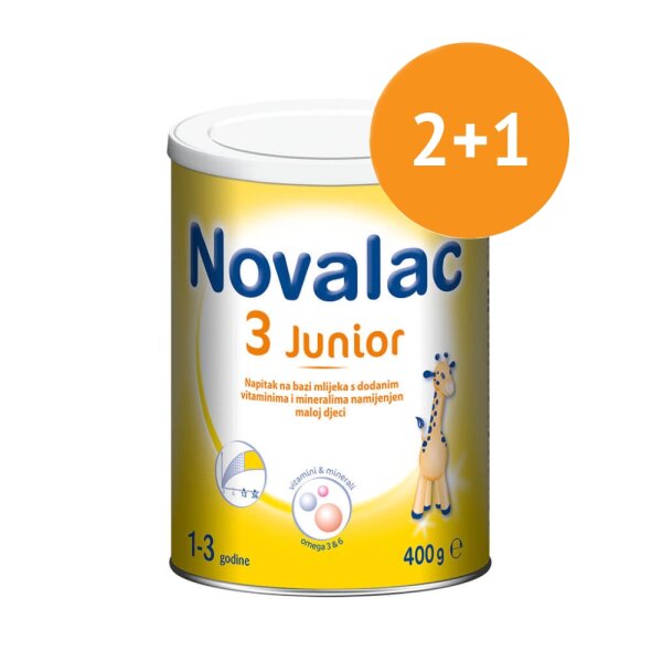 Novalac 3 junior mlijeko za djecu 400 g 2+1 gratis