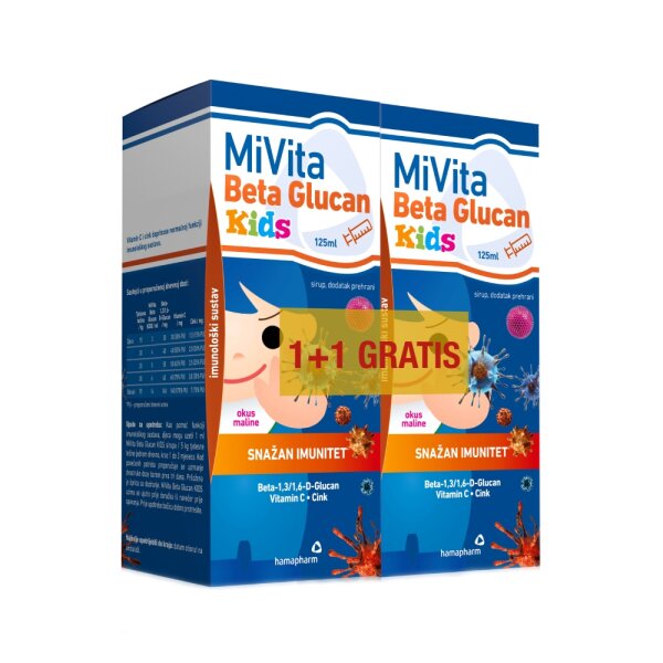 Hamapharm MiVita Beta Glucan Kids 125 ml 1+1 gratis