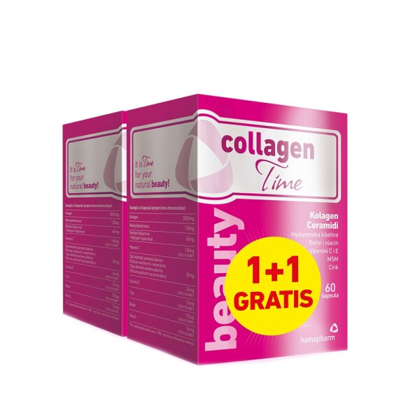 Hamapharm Collagen Time Beauty 60 kapsula 1+1 gratis