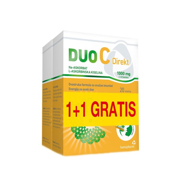 Hamapharm Duo C direkt 1000 mg 20 vrećica 1+1 gratis