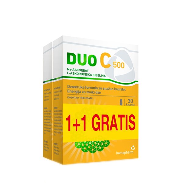 Hamapharm Duo C 500 mg 30 kapsula 1+1 gratis