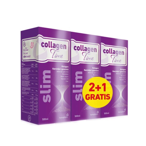 Hamapharm Collagen Time Slim 500 ml 2+1 gratis