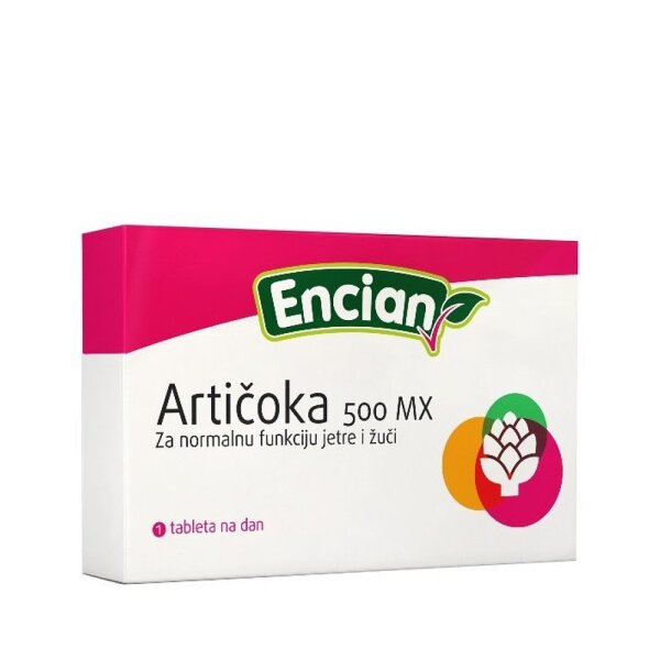 Encian Artičoka 500 MX 30 tableta