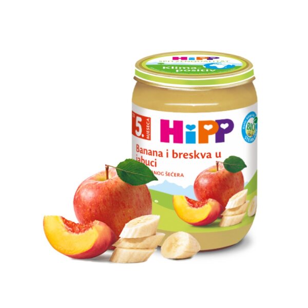 HiPP voćna kašica banana, breskva, jabuka 190 g