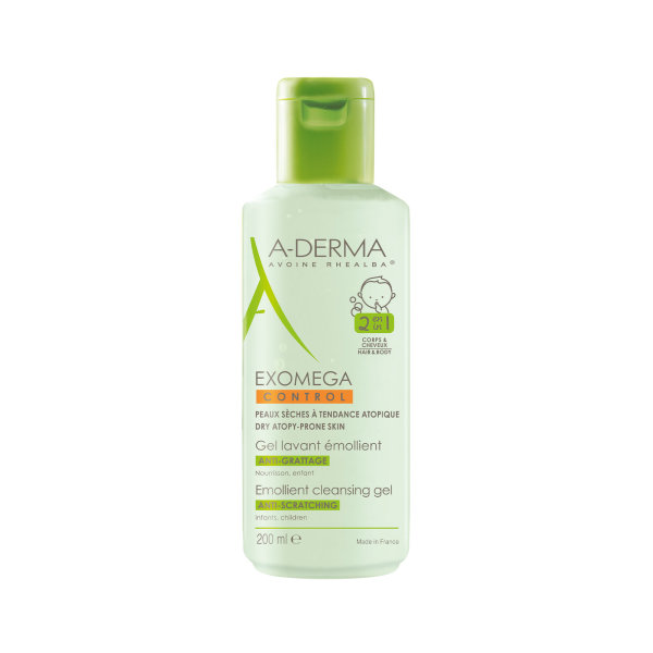 A-derma Exomega control emolijentni gel za čišćenje atopične kože 2u1 200 ml