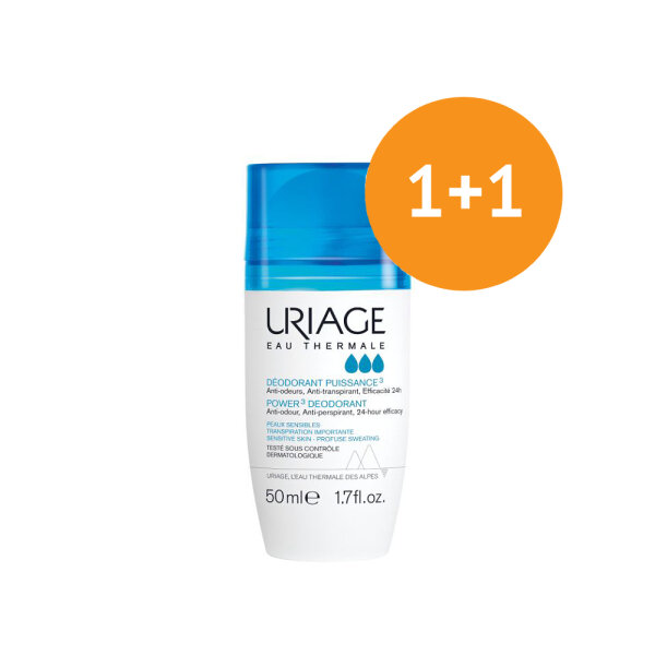 Uriage Dezodorans 3 activ roll on 1+1 gratis
