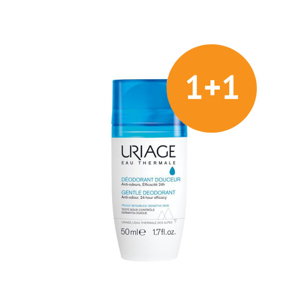 Uriage deodorant roll-on 50 ml 1+1 gratis